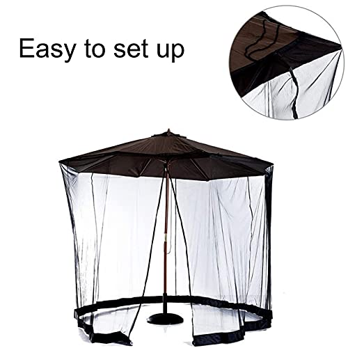 Topyond Critter Netting for Patio, Outdoor Critter Net for Umbrella, Patio Critter Net with Zipper Opening, Waterproof Screen Enclosure for Patio, Porch, Backyard