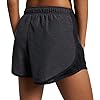 Nike Dry Women's Tempo Dri-Fit Running Shorts (Heather Black/Black, X-Large)