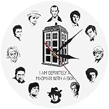 Je suis DÉFINITIVEMENT Un Fou avec Une BOÎTE Boîte de Police de Temps Inspiré 12 caractères Horloge Murale Moderne Appel Public Montre Murale décorative-30X30cm