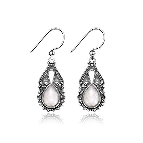 Pierre de lune boucles d'oreilles goutte 8x11mm bijoux minéraux pour femme