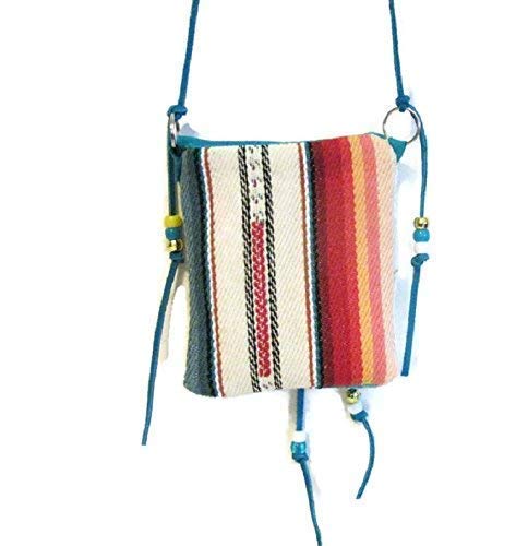 Native American Style Medicine Bag Necklace Blue3