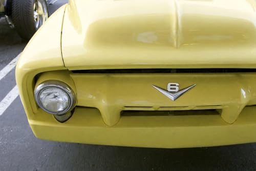 Image of iJDMTOY Vintage Style 3D Chrome Alloy Metal V6 Emblem Compatible with Grille Hood Trunk Fender Side Door, etc
