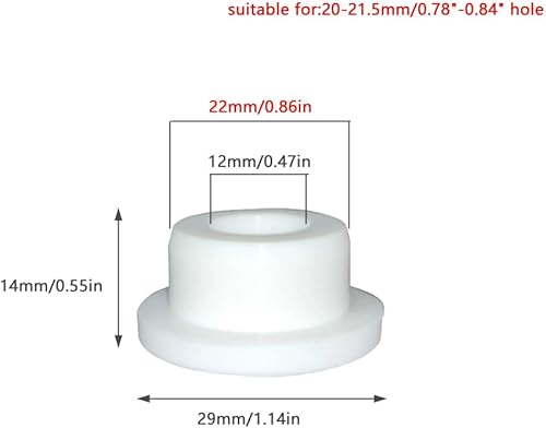 Miniatura 9 de UtySty Paquete de 5 tapones de orificio de 0.55 pulgadas0.610 in, tipo T, sello de silicona, tapón de bañera, tapa de fregadero, junta a presión,
