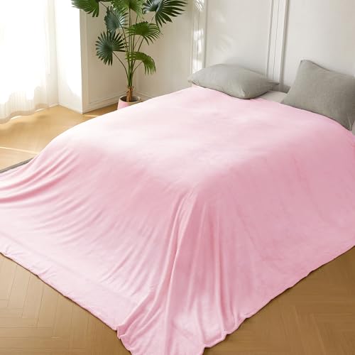 COOVA Oversized King Fleece Blanket 120x120 inches, Soft Cozy Warm Giant Extra Large 10'x10' Blanket for Bed, Sofa, Couch,Travel, Camping, California Huge Flannel Big Throw Blanket, Pink