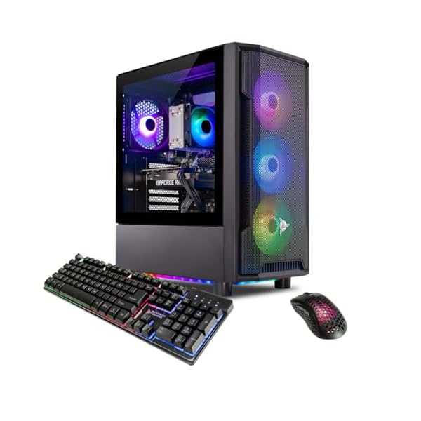 Skytech Shadow Gaming PC Desktop, Intel i5 13400F 2.5 GHz (4.6GHz Turbo Boost), NVIDIA RTX 4060 8GB GDDR6X, 2TB SSD, 32GB DDR5 RAM 5200 RGB, 650W Gold PSU, Wi-Fi, Win 11 Home, V3D Feature on Mobile