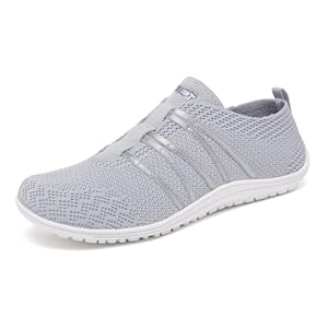 Unisex Barfußschuhe Bequeme Laufschuhe Atmungsaktiv Fitnessschuhe Leichte Sportschuhe Zero-Drop Sohle Walkingschuhe rutschfest Turnschuhe Weich Hallenschuhe Slip On Sneaker Gr.37-45