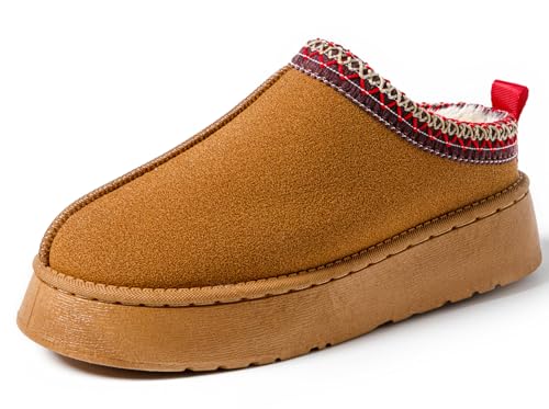 Womens Fuzzy Platform Slippers Fluffy spring Boots Short Ankle Boot Winter House Shoes Indoor and Outdoor