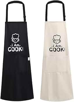 Grembiule Da Cucina E Barbecue Flintronic - Nero, Impermeabile, Con 3 Tasche, Regolabile - Foto 3