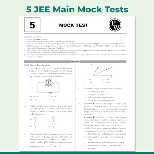 Image of (Old Edition) PW JEE Main 2026 January Session-1 (21-28 Jan) 10 Solved Papers with 5 Mock Tests | Original PYQ Papers of All shifts | Chapter-wise Weightage Analysis for Physics, Chemistry & Maths