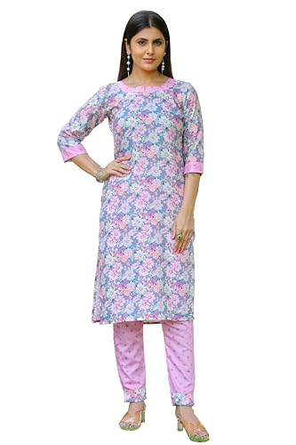 Image of Sugathari Women's Kurta Set for Women | Women Kurta | Women Kurta Sets Kurtis | Women Kurta Pant Set | Women Kurta Pant Set Women Kurti Set with Pant | Women Kurti Set with Pant Cotton (KP 96)