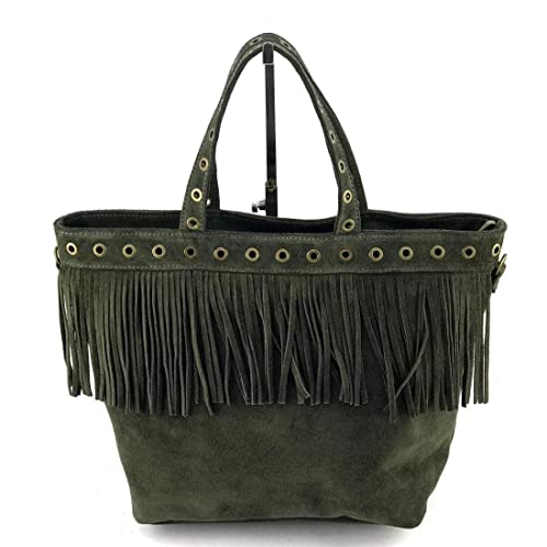 Sac en cuir véritable vert BE MY BAG pour organiser vos effets personnels