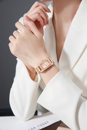 Image of Daniel Hechter Paris Louvre Collection Square Dial Watch for Women with Roman Indices and Stainless Steel Strap-DHW2006
