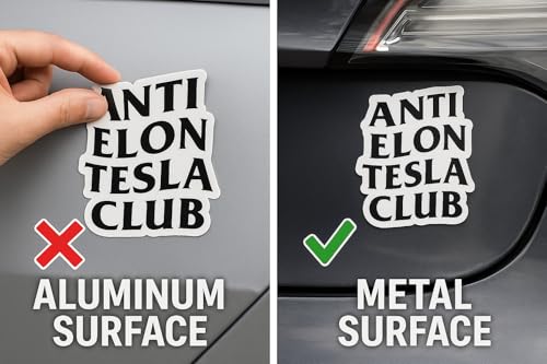 Image of Funny Elon Musk Sticker Magnet, Vintage Pre-Madness Edition, Regret Magnet for Cars & Trucks, Elon Musk Fan Club Accessories, Elon Musk Club MagnetNo Elon Sticker