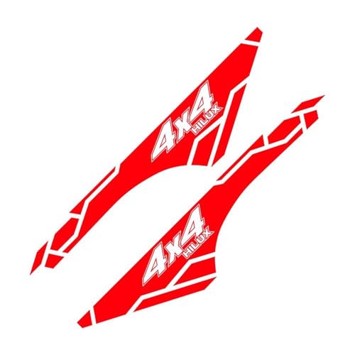 ZIHAOFC 2PCS Vinilo Lado del Maletero del Automóvil Película Deporte del Coche 4x4 Pegatinas, para Toyota Hilux Revo Vigo Calcomanías de decoración de la carrocería del Coche Accesorios del Coche