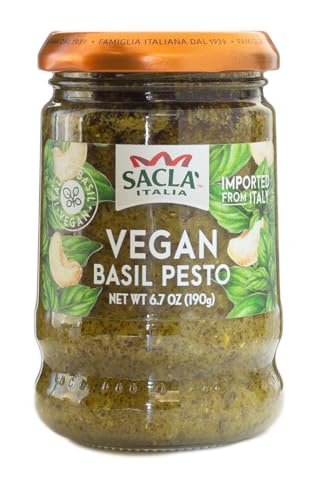 SACLA Vegan Basil Pesto | Dairy-Free Pesto Sauce made from