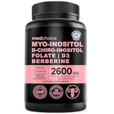 14-in-1 Women’s Inositol Complex Supplement – 40:1 Myo & D-Chiro Inositol with Folate, Vitamin D3, Zinc, Magnesium & Botanicals for Hormone & Feminine Wellness Support – (120 Capsules) (Pack of 1)