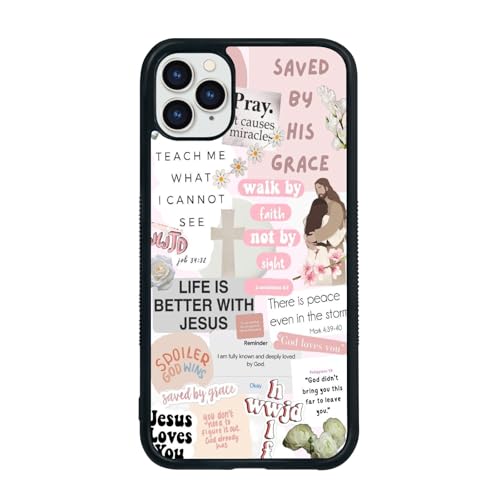 qizjio Christian Phone Case Shockproof Protective Jesus Cases for iPhone 11 Pro Max