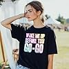 80s Fancy Dress Funky Party T-Shirt, Wake Me Up Before You GO-GO, Mens Womens Unisex Fit Tee Burgundy #1
