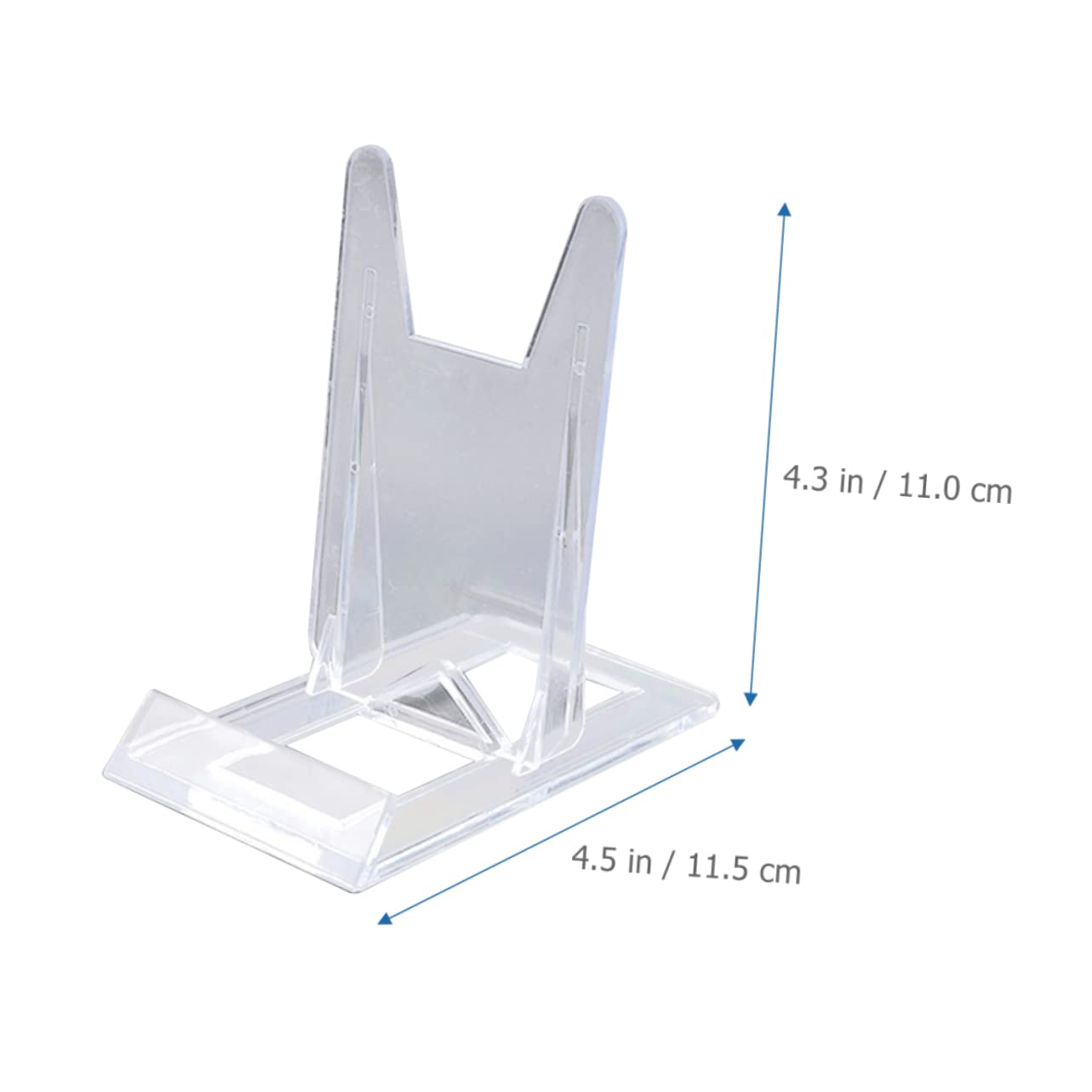 DOITOOL 20pcs Transparent Business Card Display Stand Plate Holder for Display Stands for Office Home
