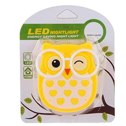 FGHHT Nattlampa automatisk sensor ljuskontroll nattlampa mini uggla lampa barn barn baby rum djuruttag