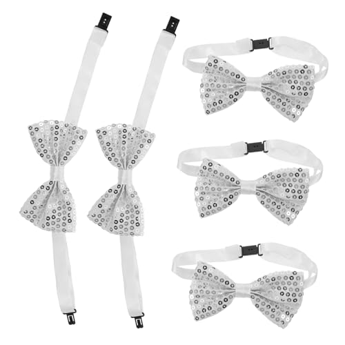 Healeved 5pcs Boys Sequin Bow Ties Boys Suit Bow Ties for School Party Accessory