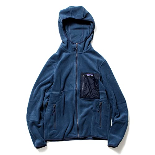 [パタゴニア] メンズ レディース ジャケット フリース MENS MICRODINI HOODY 26210 L TIDEPOOL BLUE W/OAR TAN [並行輸入品]