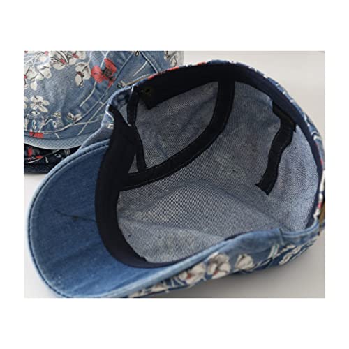 Withmoons Cotton Denim Flat Cap Floral Newsboy Ivy Irish Hats Jean Cabbie Driving Hat Yz30111 (Lightblue) #TOP4