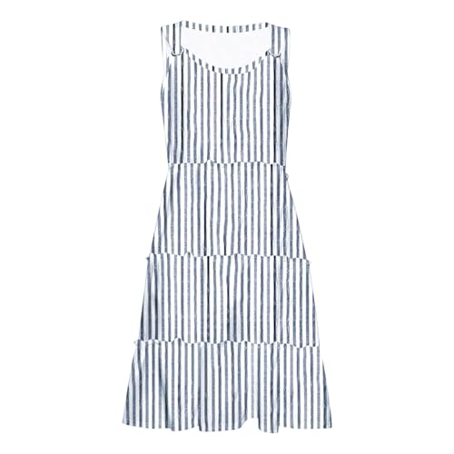 Robe à ourlet volanté col en V coupe fluide et sans manches pour l'été
