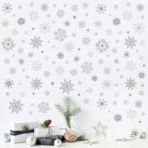 Vinilos Decorativos Copos de Nieve Gris Mfault 35x12 in miniatura 6