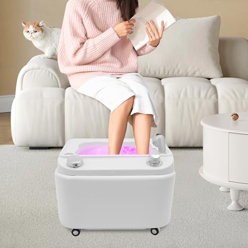Spa de pies acrílico con luz LED y ducha portátil miniatura 3