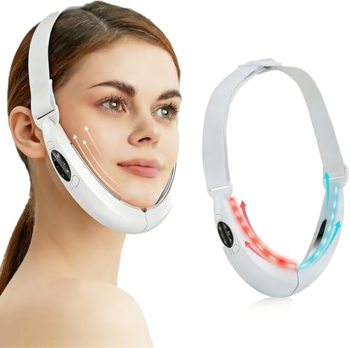 AILEDA Massager Électrique en V pour le Visage,Électrostimulateur Édition 2026 Appareil de Soins du Visage avec Technologie EMS,Lumière Rouge et Bleue,5 Modes de...