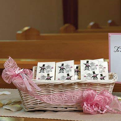 Wedding star 12 Pacchetti di fazzoletti con sposi