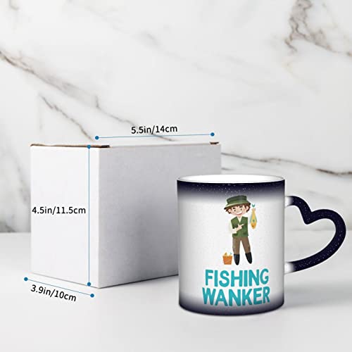 Tazas divertidas de café - Taza de regalo de pesca Wanker Funny Rude for Him Her Men Women Birthday Gifts,Taza cambiante… - Imagen 6