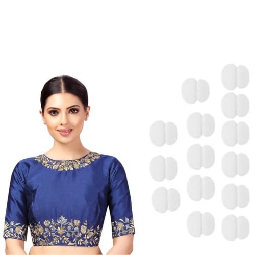Image of Studio Shringaar Women's Readymade Art Silk Embroidered Saree Blouse with Elbow Length Sleeves