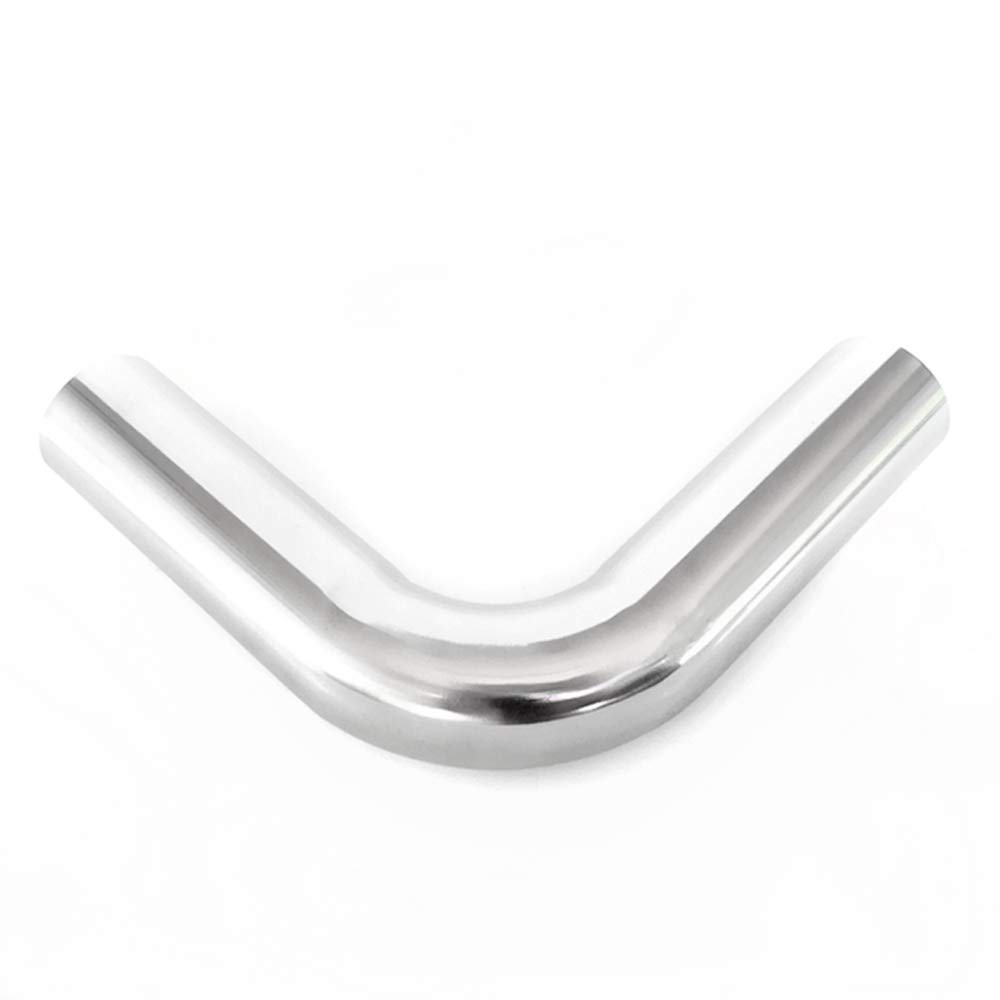 Conector de acero inoxidable, soldadura a tope de diámetro exterior de tubería, 19/25/32/38/45/51/57/63 mm Soldadura a tope de diámetro exterior de tubería Codo de 90 grados Curva larga SUS304 Accesor