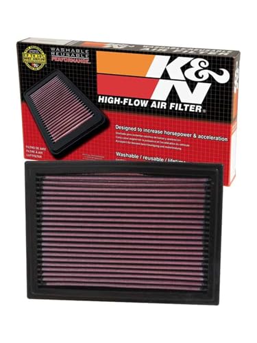 K&N Engine Air Filter: Reusable, Clean Every 75,000 Miles, Washable,