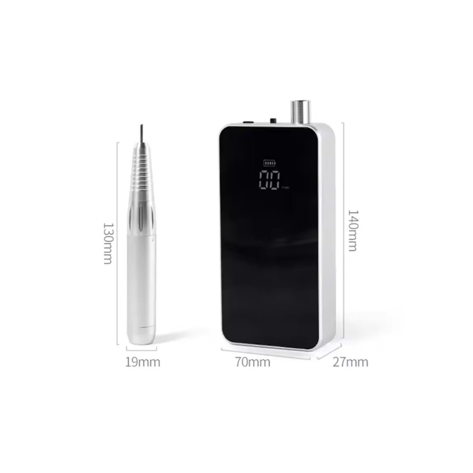 Nail Drill Brushless Desktop Machine Rechargeable Cordless Manicure Pedicure Set For Nail Equipment(Light yellow)