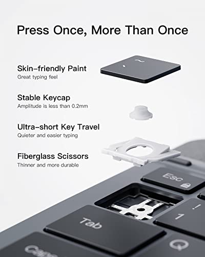 Image of Inateck Surface Pro 11 Keyboard, Surface Pro Keyboard Compatible with Surface Pro 11 /10 /9 /8 /X, 7-Color Backlit, Slim Design, Quiet Typing, Touchpad Support, KB05111