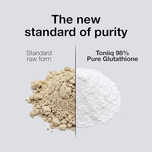 Image of Toniiq NSF Certified Ultra High Strength Glutathione Capsules - 1000mg Concentrated Formula - 98%+ Highly Purified and Bioavailable - Non-GMO Fermentation - 60 Capsules Reduced Glutathione Supplement