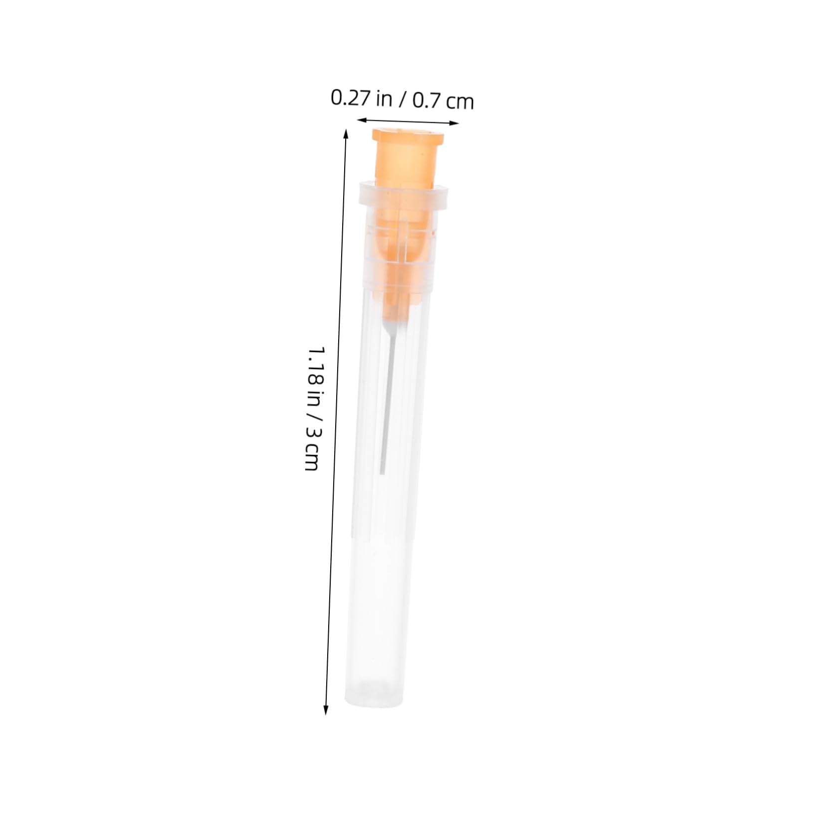 BELLIFFY 100pcs Industrial Liquid Refill Tool Plastic Dispensing Needles Needle Caps 25g 13mm Glue for DIY Crafts Lab Use