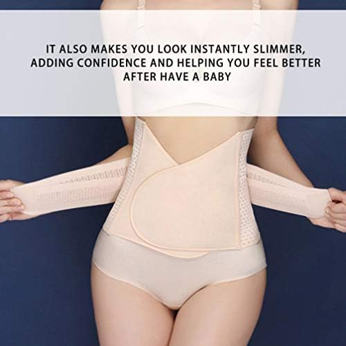 HEALLILY Postpartum Belly Wrap Women C Section Girdle Belt Post Partum Support After Birth Recovery Band Waist Pelvis Shapewear Khaki