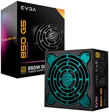 EVGA 850 G5, 80 Plus Gold 850W, Fully Modular, ECO Mode with Fdb Fan, 100% Japanese Capacitors, 10 Year Warranty, Compact 150mm Size, Power Supply 220-G5-0850-X1