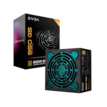 EVGA 850 G5, 80 Plus Gold 850W, totalmente modular, modo ECO com ventilador Fdb, capacitores 100% japoneses, 10 anos de garantia, tamanho compacto de 150 mm, fonte de alimentação 220-G5-0850-X1