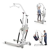 2IN1 Electric Patient Lift with StandUp Assist | 8000N Body Transfer Lift for Home Use | Wheelchair, Toilet Transfers,Rehabilitation Recovery | Elderly Disabled Mobility Aid | 2 Slings Battery Powered