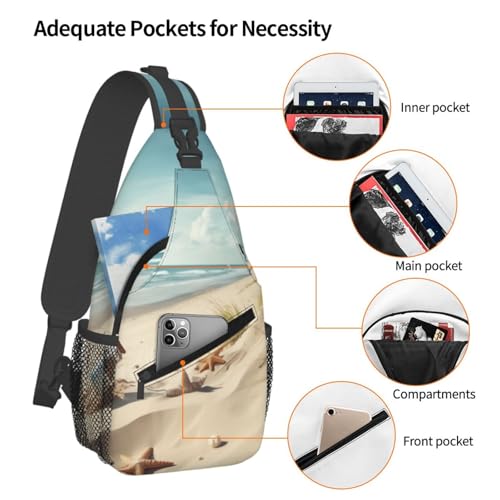 Bolso cruzado Beach Seaside para hombres y mujeres miniatura 4
