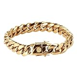 Solid 18K Gold Bracelet Suitable for both Men and Women, Miami Cuban Bracelet,Perfectly Blending Fashion and Luxury, adding Men's Charm,Valentine's Day (8.5 inch)