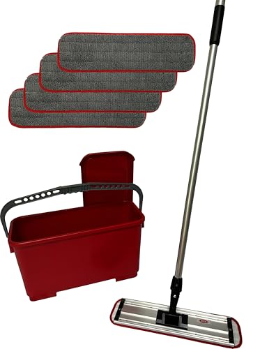 Premium-Floor-Wax-Application-Kit-with-5-Microfiber-Pads-Telescopic-Handle-and-Recharging-Bucket Premium Floor Wax Application Kit with 5 Microfiber Pads, Telescopic Handle, and Recharging Bucket - Image 1