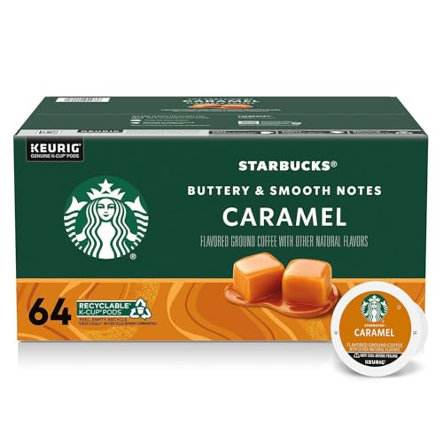Image of Starbucks K-Cup Coffee Pods, Caramel Flavored, 64 Count