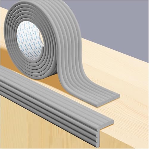 Protectores de Esquinas de Espuma - 2 Protectores de Bordes para mesas, armarios y cajones - Acolchado de Seguridad para Esquinas afiladas - Protección Infantil y para Muebles (Gri