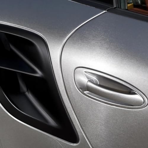 Pegatina autoadhesiva para coche negra, película mate cepillada de 50×100 cm 3